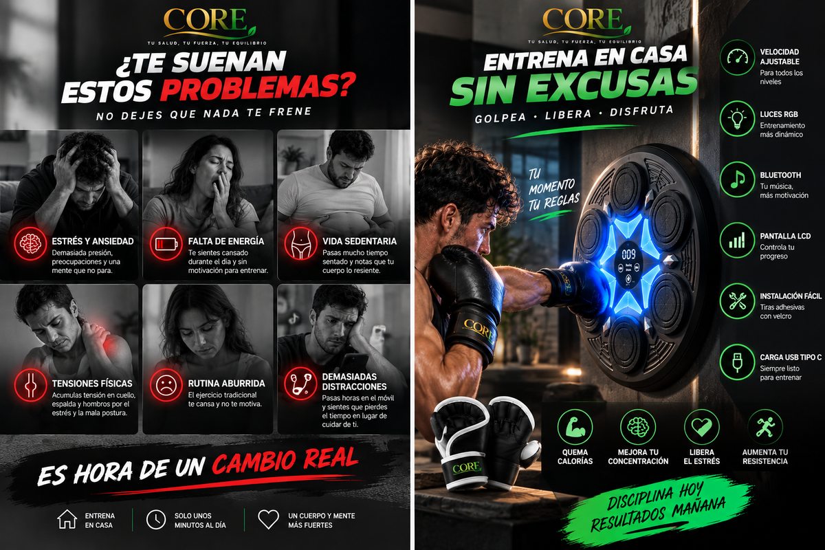 Entrena en casa sin excusas con Panel de Boxeo CORE